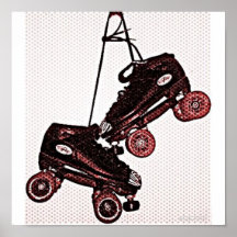 Hängende Skate-Pop-Kunst betitelt Posterdruck