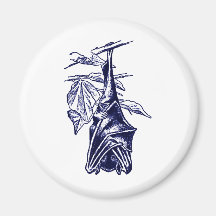 Hängender Schlafenschläger (dunkelblaue Version) Magnets