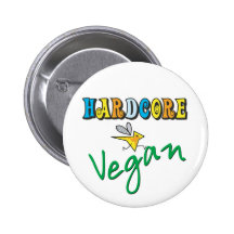 Hardcore vegan anstecknadelbuttons