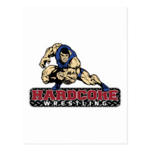 Hardcore-Wrestling Postkarte