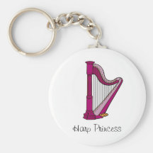 Harfen-Prinzessin Keychain Schlüsselbänder