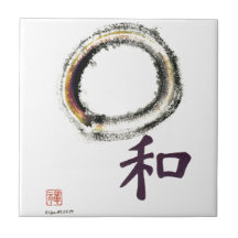 Harmonie in Lila - Zen Enso Keramikkachel