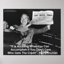 Harry Truman, der Zeitungs-"Dewey-Lieben Truman hä Plakatdrucke