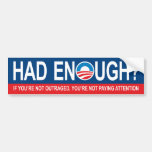 Hatte genug? Antiobama-Autoaufkleber