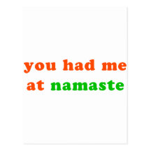 hatte mich am namaste postkarte