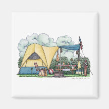 Hauben-Zelt-Lagerbewohner-Campings-Magneten