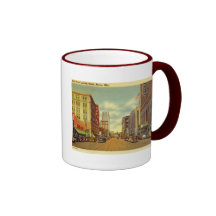 Hauptst., Akron, Ohio Vintag Kaffeetasse