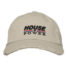 Haus des Powerlogohutes Bestickte Kappen