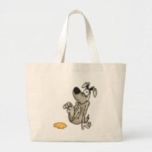 Haus-Training ein Cartoon-Hund Einkaufstaschen