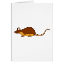Haustier-Maus. Schokoladenbraun, TAN Grußkarten
