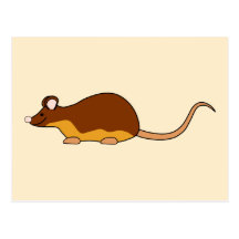 Haustier-Maus. Schokoladenbraun, TAN Postkarte