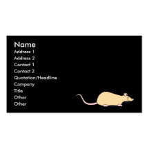 Haustier-Ratte. Kitz Visitenkarte