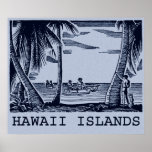 Hawaii-Insel-Plakat