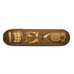 Hawaiische Erholungs-Totem-Statueskateboard-Plattf Bedrucktes Skateboard
