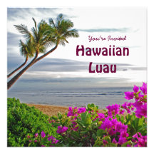 Hawaiische Luau Party Einladung