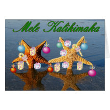 Hawaiische Weihnachtskarte