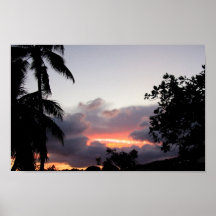 Hawaiischer Sonnenuntergang Posterdrucke