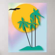 Hawaiisches tropisches Plakat