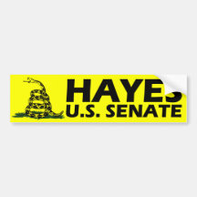 HAYES FÜR US-SENAT Autoaufkleber