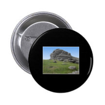 Haytor. Felsen in Devon England. Auf Schwarzem Button
