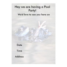 He haben wir ein Pool-Party! , Einladungskarten