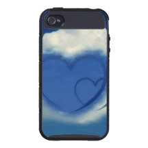 Hearts in Clouds with Blue Sky iPhone 4 Cover