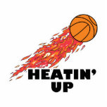 heatin herauf Basketball auf Feuer Foto Figuren