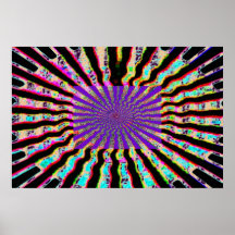 Heilender Stern - Solarplexus lila Nuclues Posterdruck