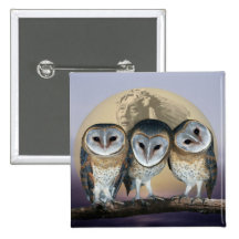 Heilige Eulen Anstecknadelbuttons