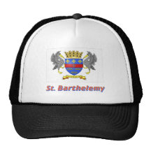 Heiliges Barthelemy Flagge mit Namen Kult Cap