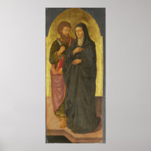 Heiliges Bartholomew und Heiliges Monica Poster