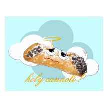 heiliges cannoli! humorvolle Parodiepostkarte