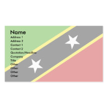 Heiliges Kitts und Nevis-Flagge Visitenkarten Vorlagen