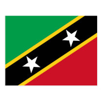Heiliges Kitts und Nevis-Flaggen-Postkarte postkarten