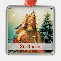 Heiliges Rocco quadratische Weihnachtsverzierung Weihnachtsbaum Ornament