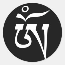 heiliges Tibetaner-OM-Symbol Runde Aufkleber