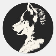 Heisere Aufkleber-sibirischer Huskymalamute-Aufkle
