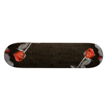heiße Lippen schwarzer Musiknoten roter verlockend Individuelle Skateboarddecks