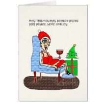 HEISSE MUTTER PEACE LOVE UND FREUDE-WEIHNACHTSkart