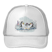 Heiße Wanne-Pinguine Baseballmützen