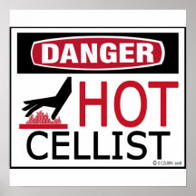 Heißer Cellist Posterdruck