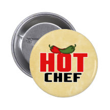Heißer Koch (rote und grüne Paprikaschoten) Button