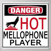 Heißer Mellophone Spieler Posterdruck