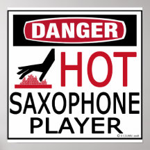 Heißer Saxophon-Spieler Plakat