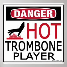 Heißer Trombone-Spieler Posterdrucke