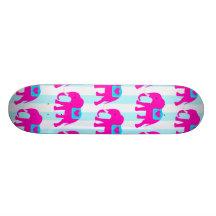 Heißes Rosa-aquamarine Türkis-Blau-Elefanten auf g Individuelle Decks