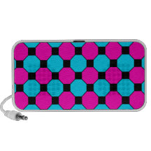 Heißes Rosa-aquamarines blaues schwarze Quadrat-He iPod Speaker