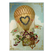Heißluft-Ballon mit Blumenvalentine-Karten, Gesche