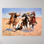 Helfen eines Kameraden Vintage Western Poster