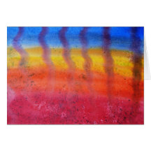 Hell und bunt. Rotes, blaues und gelbes Muster Karte